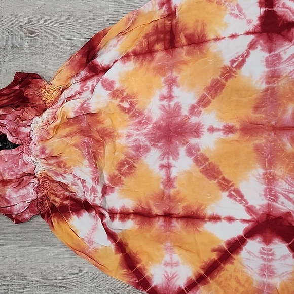 Lucky Brand Tank Top Tie-Dyed Sun Dress, Super Soft Lightweight Summer Style - Picture 4 of 8